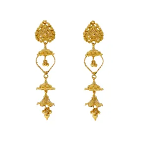 22K Yellow Gold Jhumka Earrings (11.9gm)