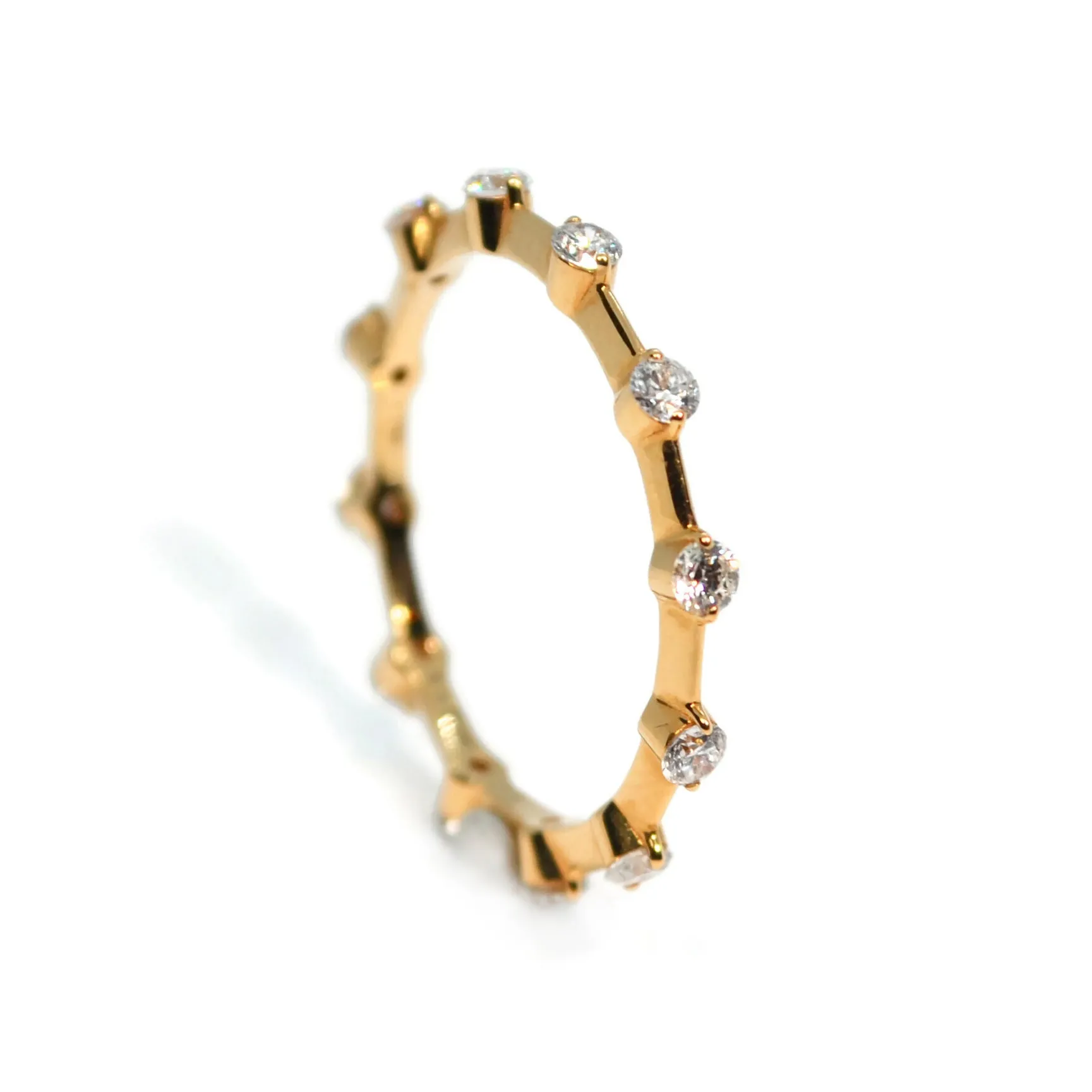 A & Furst - Stack - Band Ring with Diamonds, 18k Rose Gold