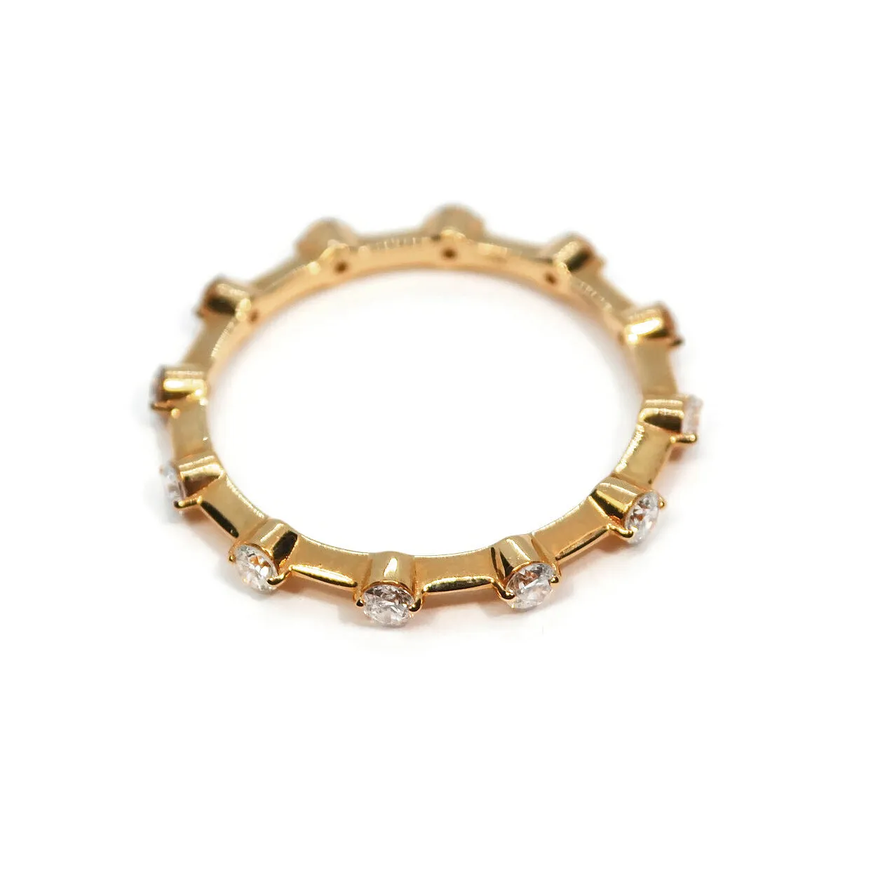 A & Furst - Stack - Band Ring with Diamonds, 18k Rose Gold