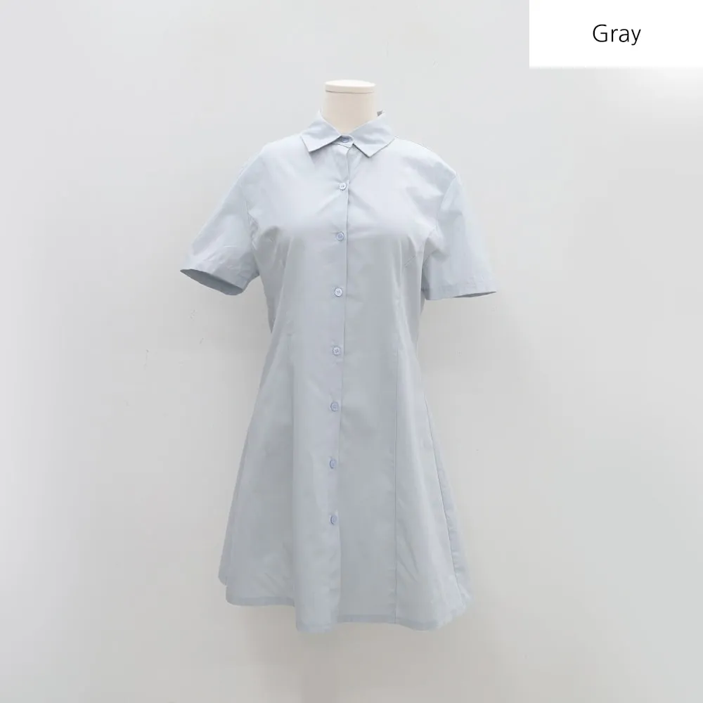 A-line Mini Shirt Dress BA11