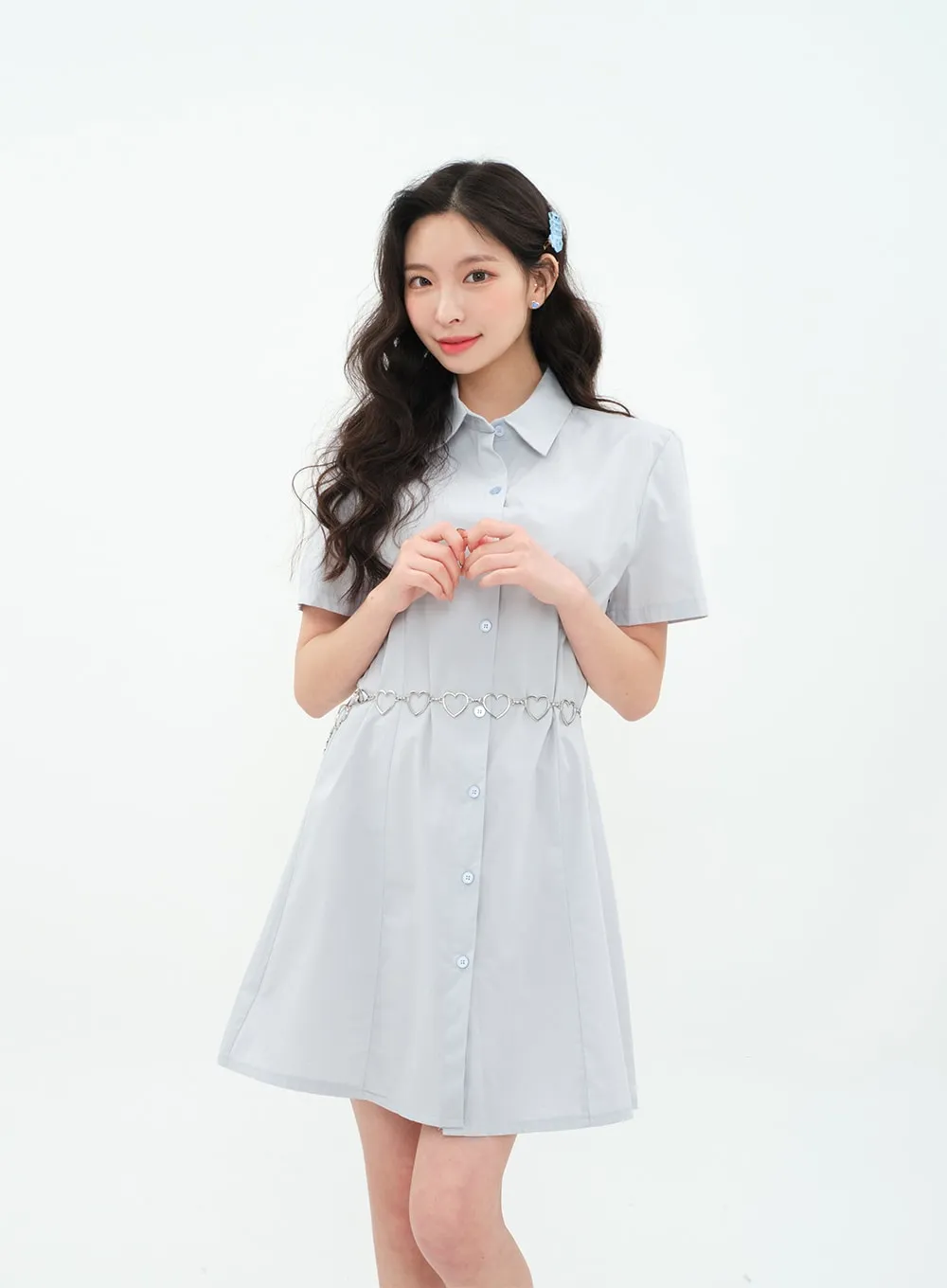 A-line Mini Shirt Dress BA11