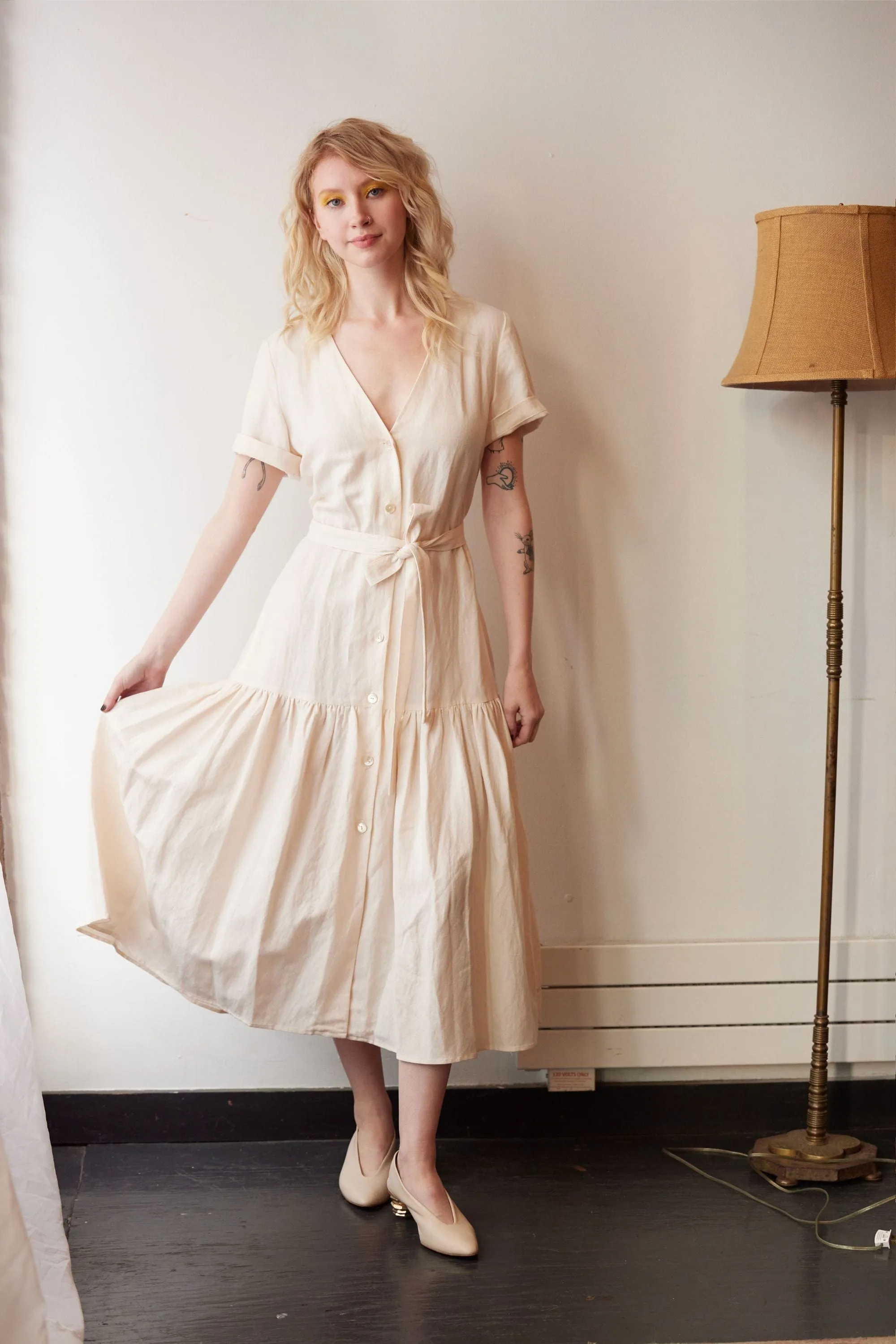 Aly Dress in Linen Blend