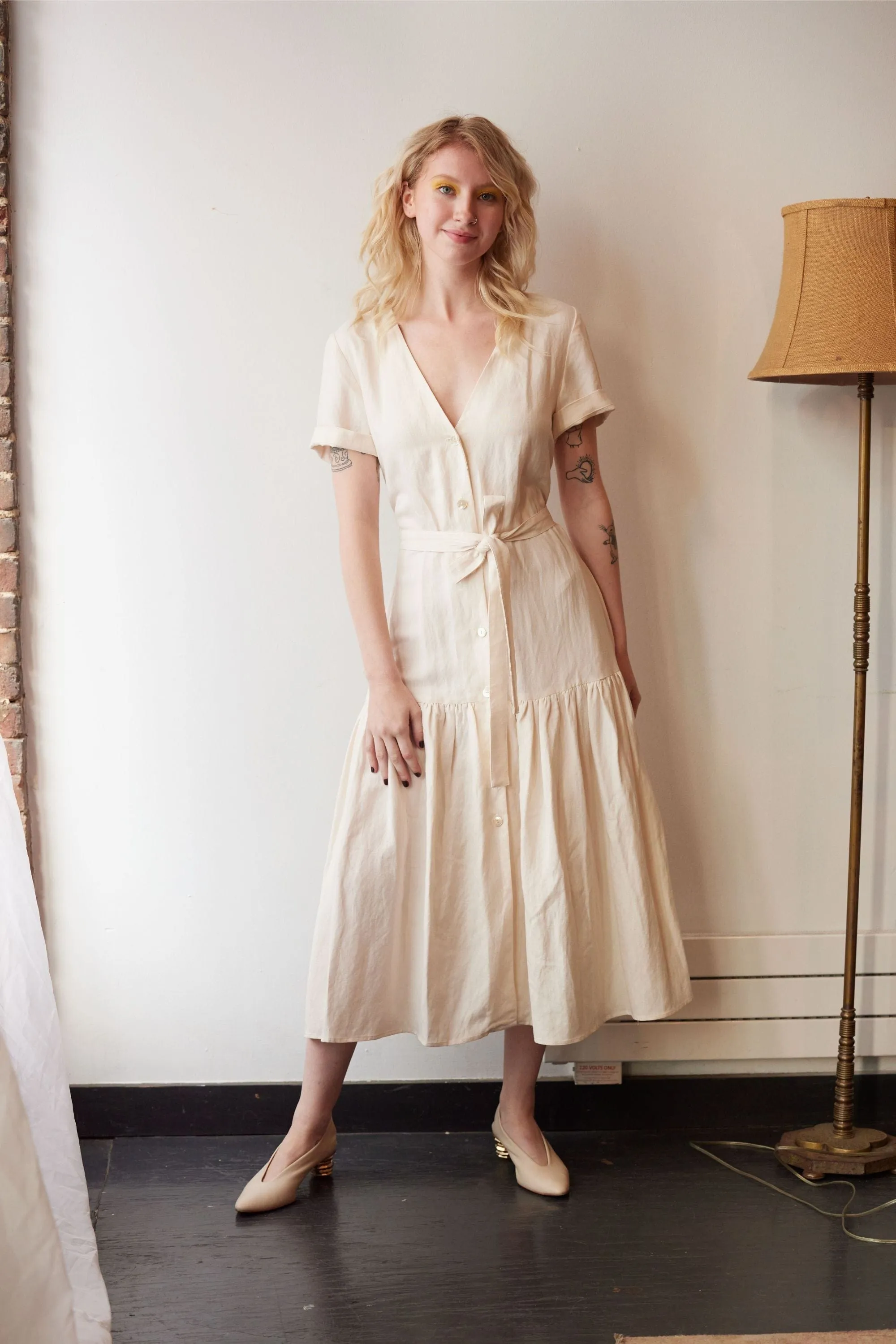 Aly Dress in Linen Blend