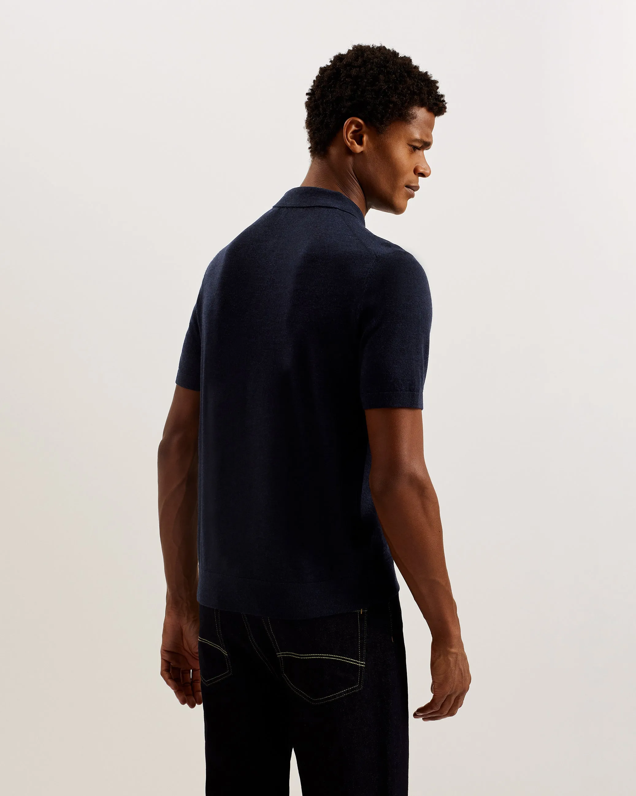 Ambler SS T Colour Block Polo Navy