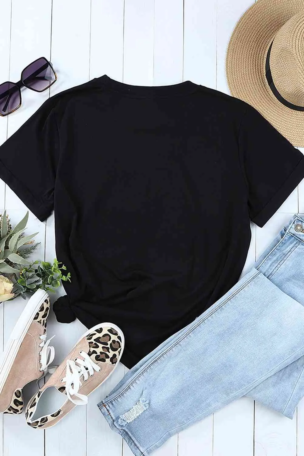 Animal Graphic Round Neck T-Shirt