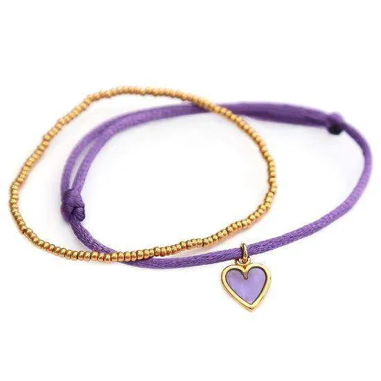 ARMBAND PURPLE HEART SILVER/GOLD