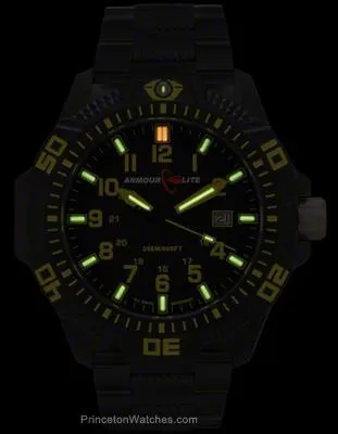 ArmourLite Caliber Series - Yellow Accents - PVD Steel  - Tritium - Date - 200m