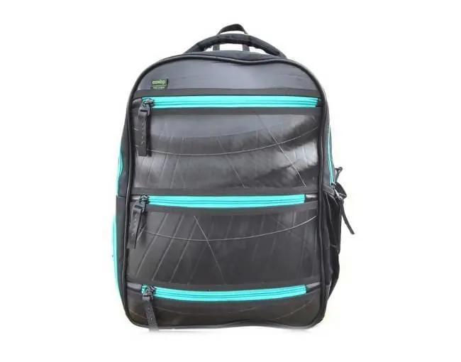 Artisan Upcycled Black Backpack