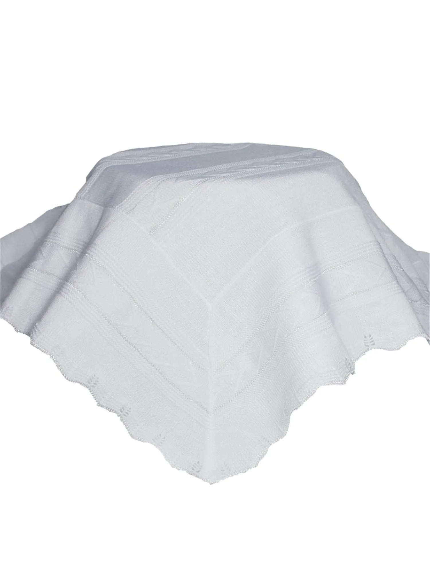 Baby Boys Girls White Knit Baby Baptism Shawl