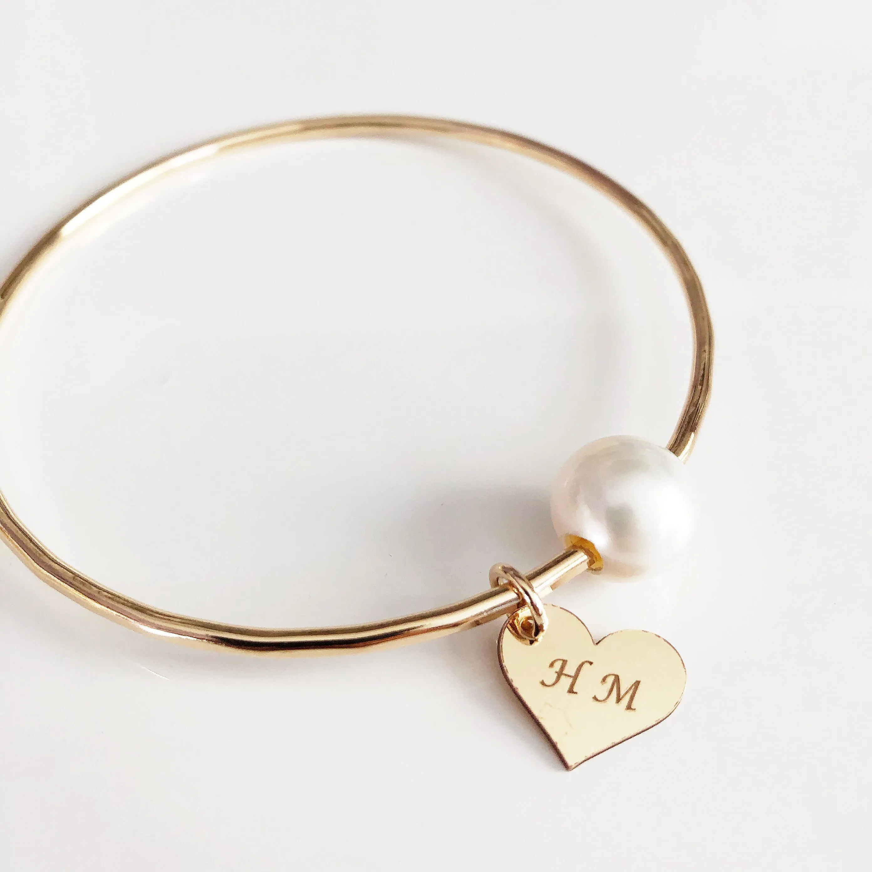 Bangle VICCI - white fresh water pearl (B431)