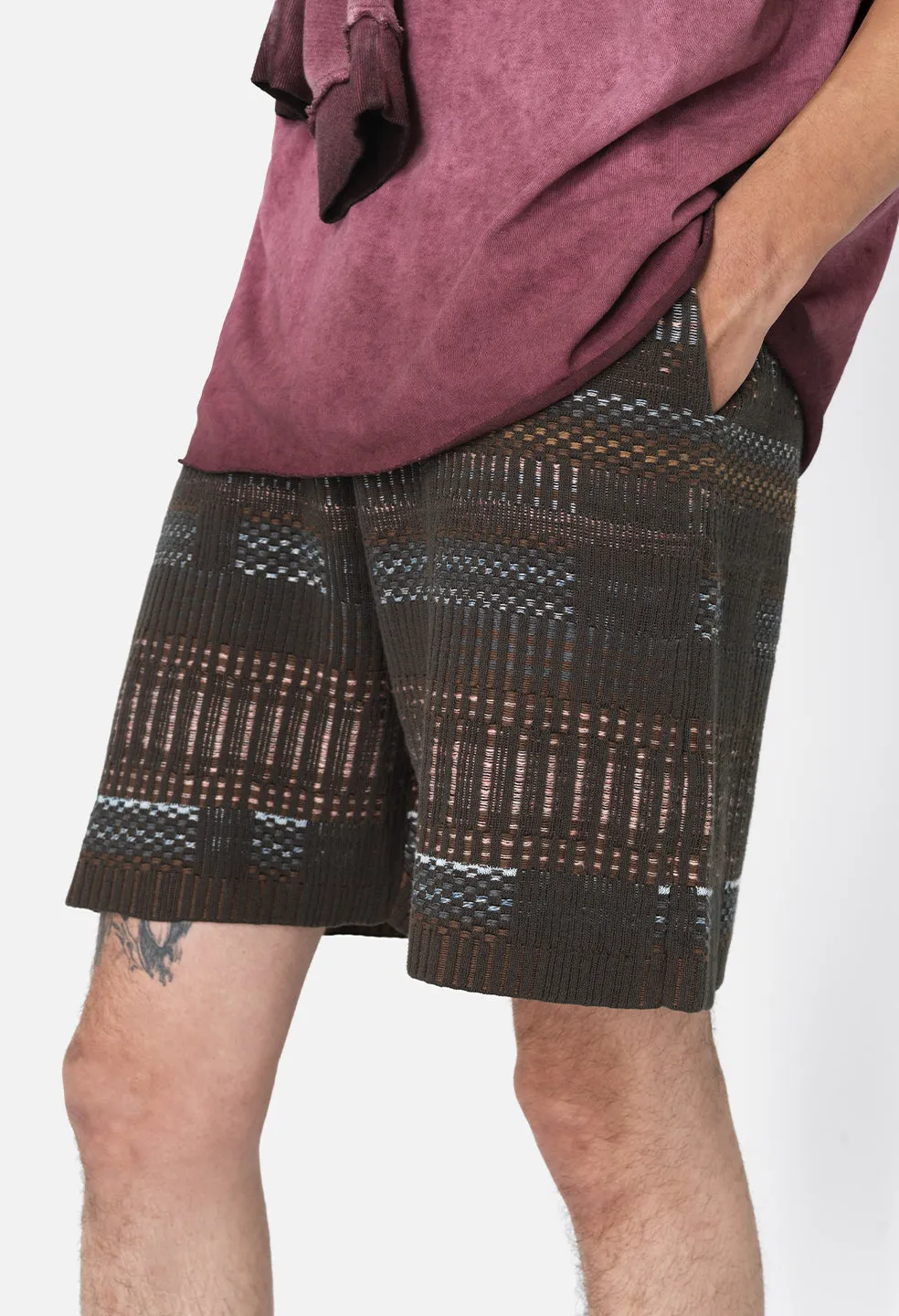 Bassett Knit Short / Charcoal X Multi