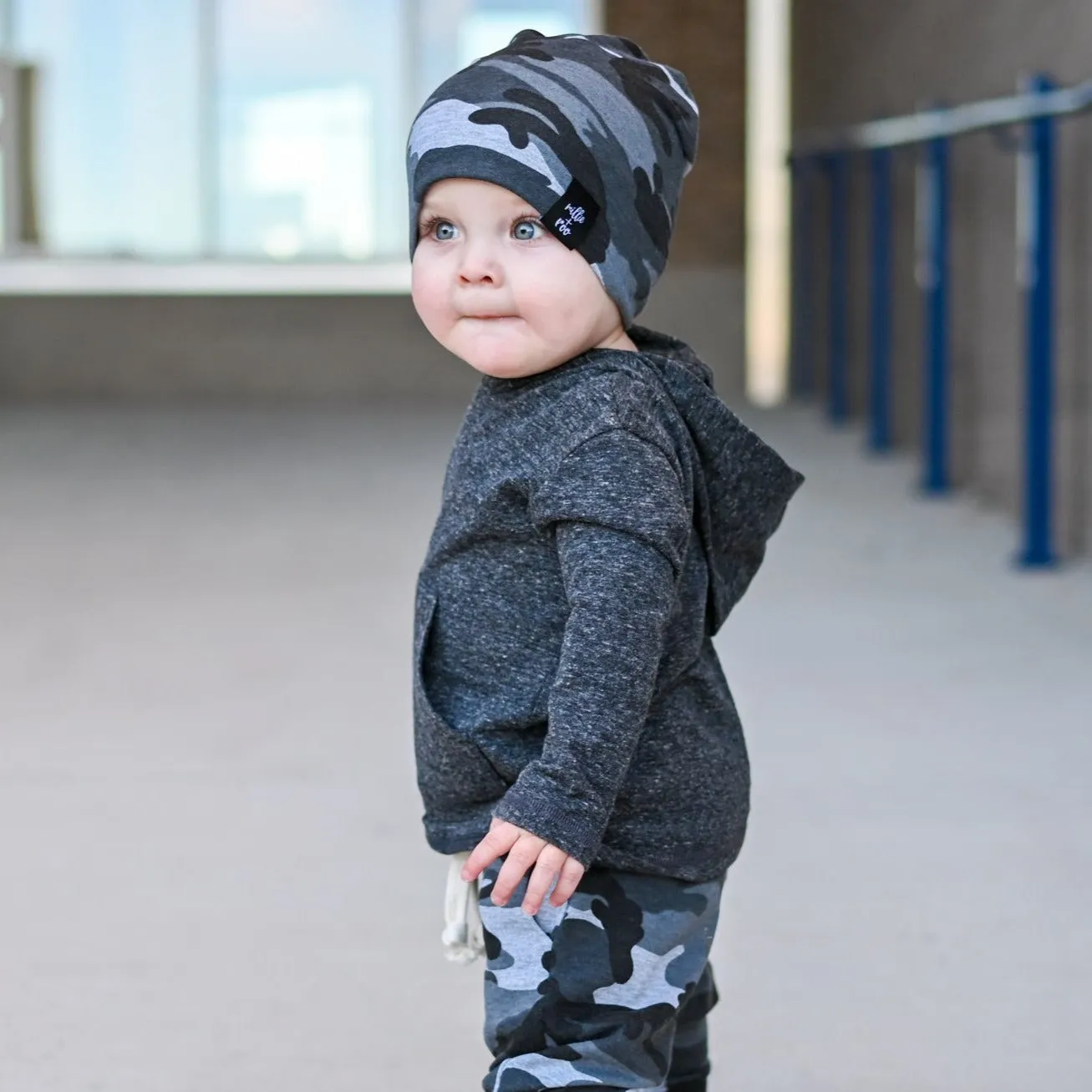 BEANIE- Dusty Black Camo