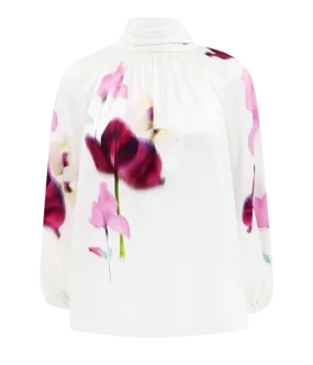 Beatrice Blouse in Placed Wild Tulip