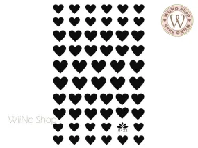 Black Heart Adhesive Nail Art Sticker - 1 pc (R422B)