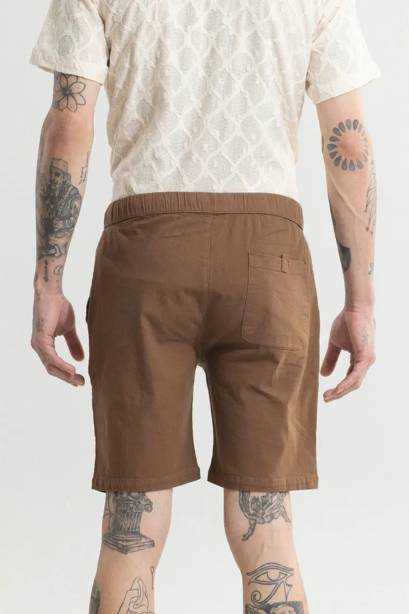 Brocky Brown Linen Shorts