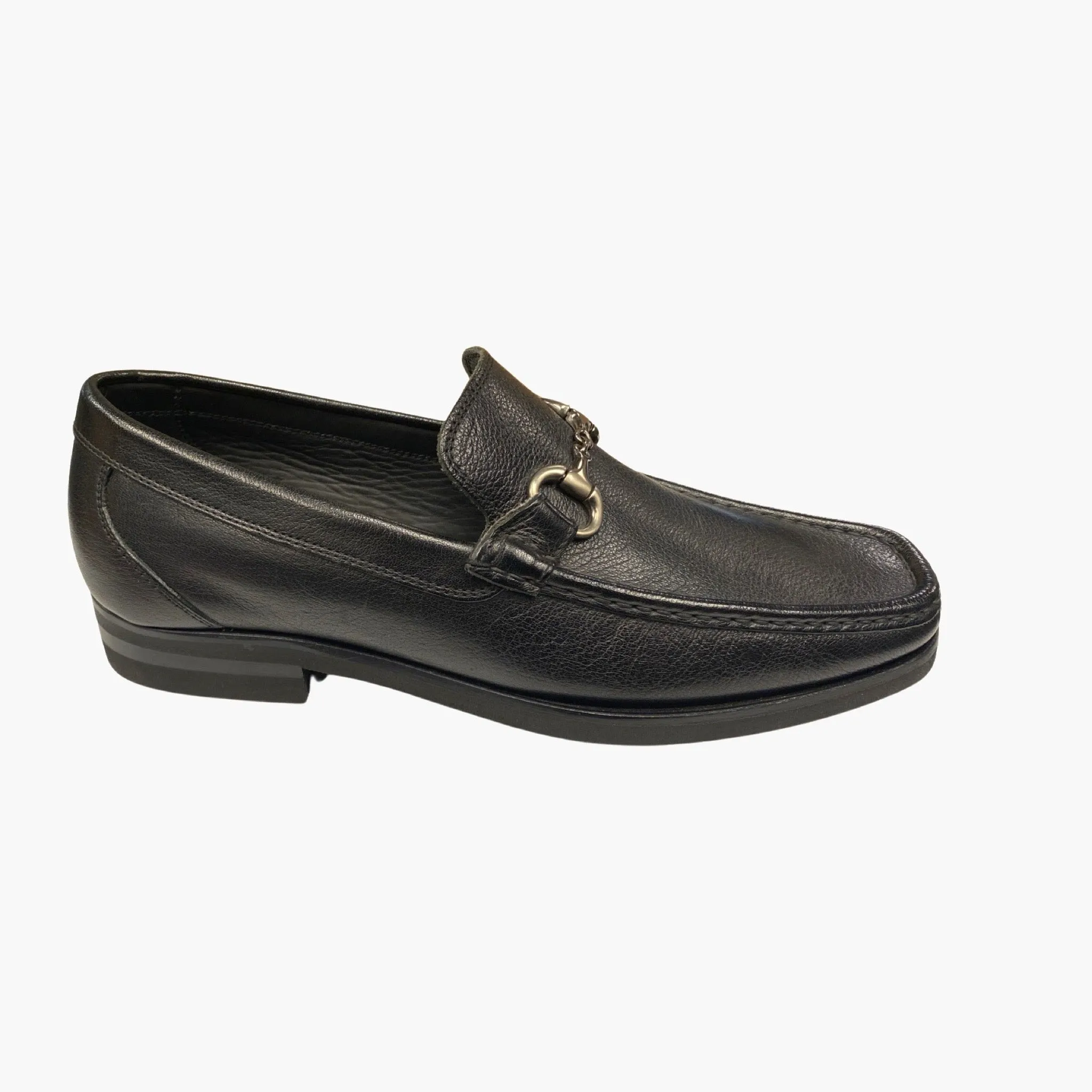 Calzoleria Toscana Black Italian Lightweight Bit Loafer 5743-M | CLEARANCE