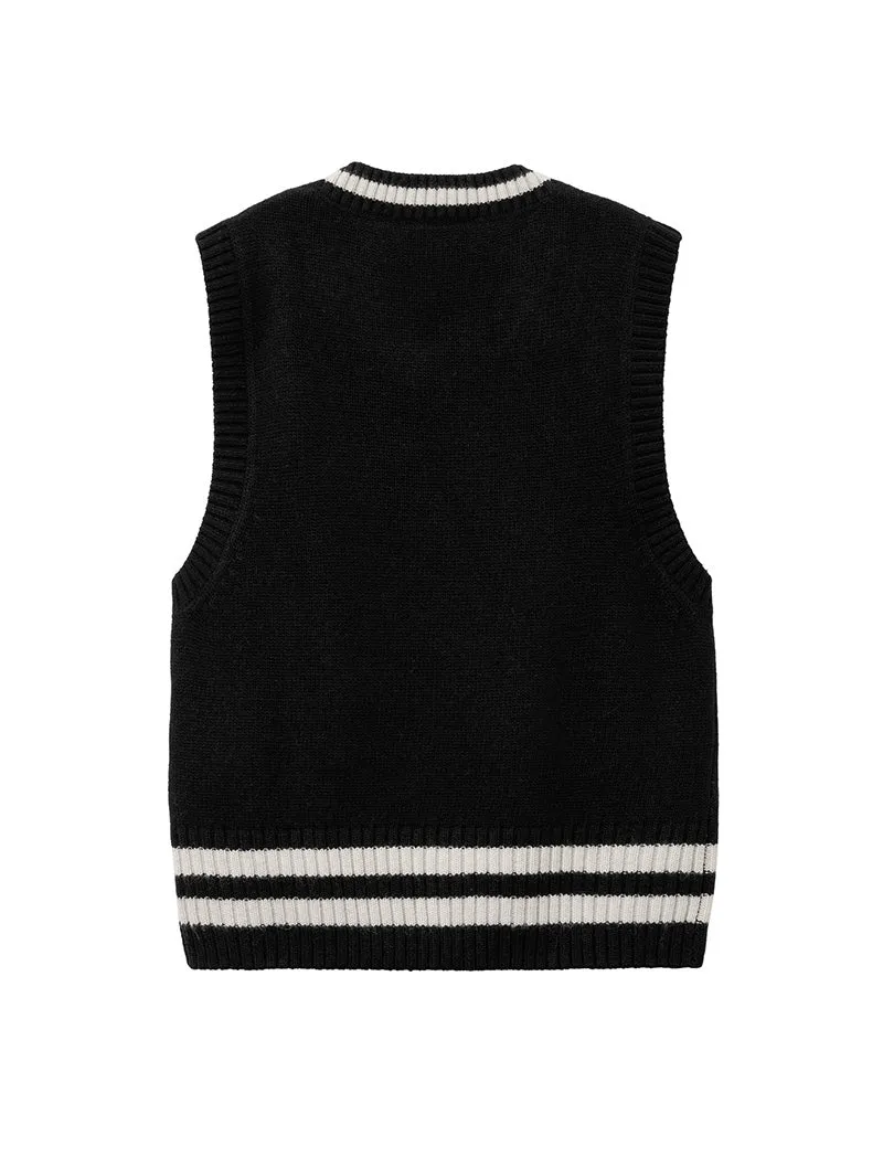 Carhartt WIP Stanford Vest Sweater Black / Salt