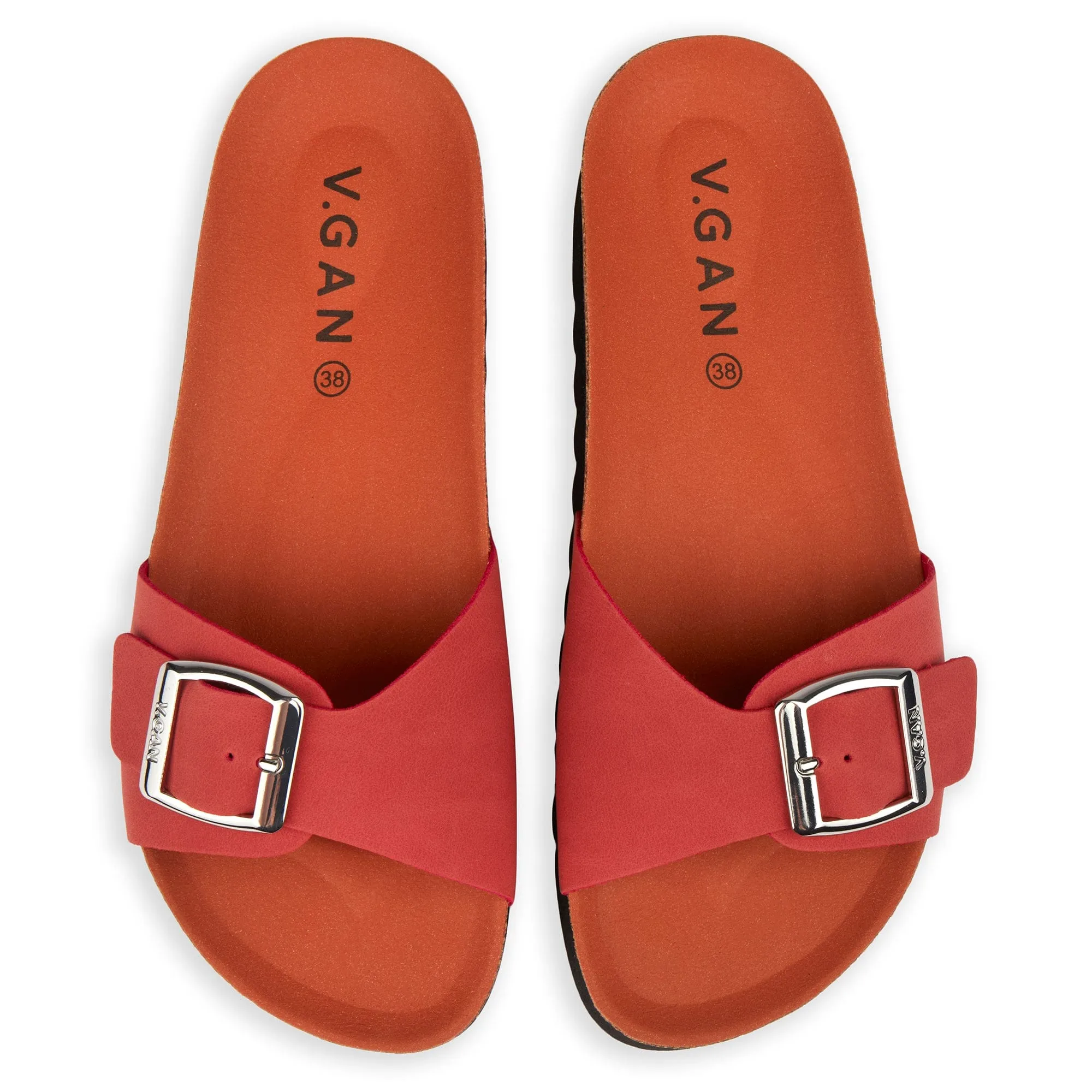 Cherry II Women's Vegan Footbed Sandals | Apricot