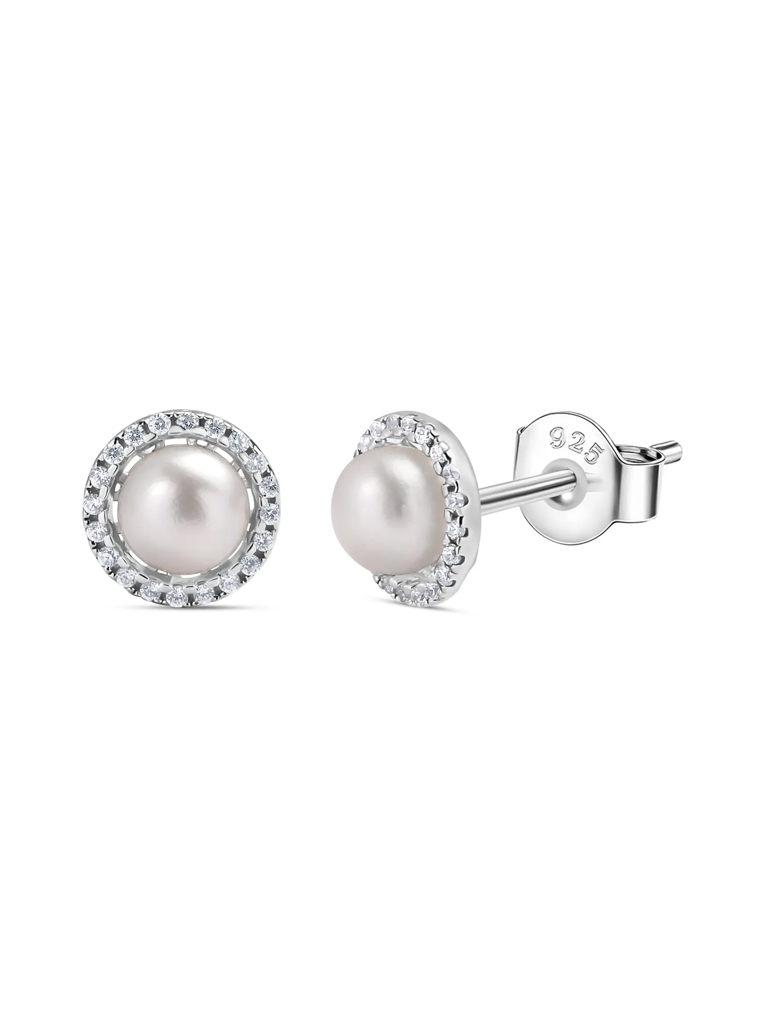 Classic Pearl Stud Earrings For Everyday