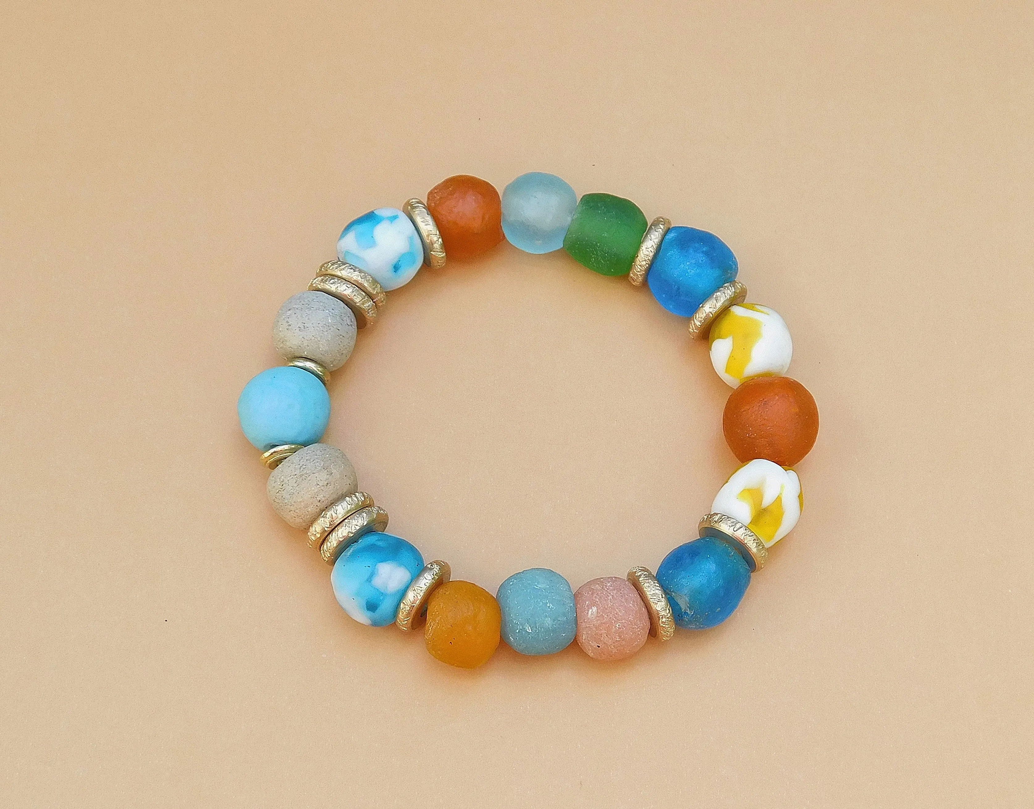 Colorful  African Sandcast Bracelet