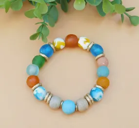 Colorful  African Sandcast Bracelet