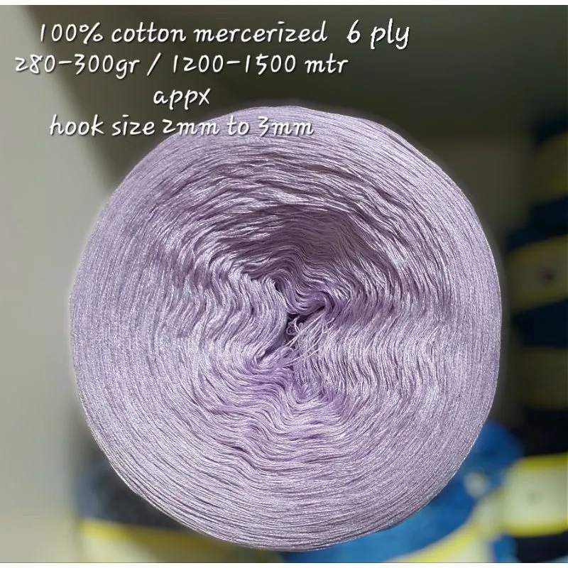 Cotton Mercerized Cake Gradient Yarn Ombre Crochet Knitting Thread