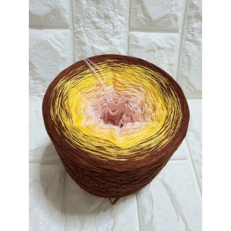 Cotton Mercerized Cake Gradient Yarn Ombre Crochet Knitting Thread