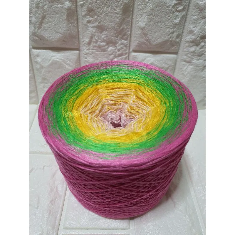 Cotton Mercerized Cake Gradient Yarn Ombre Crochet Knitting Thread