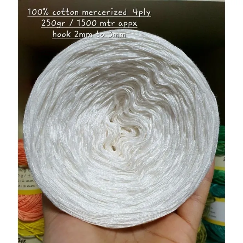 Cotton Mercerized Cake Gradient Yarn Ombre Crochet Knitting Thread