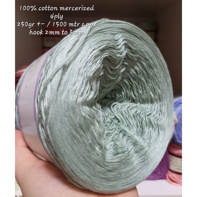 Cotton Mercerized Cake Gradient Yarn Ombre Crochet Knitting Thread