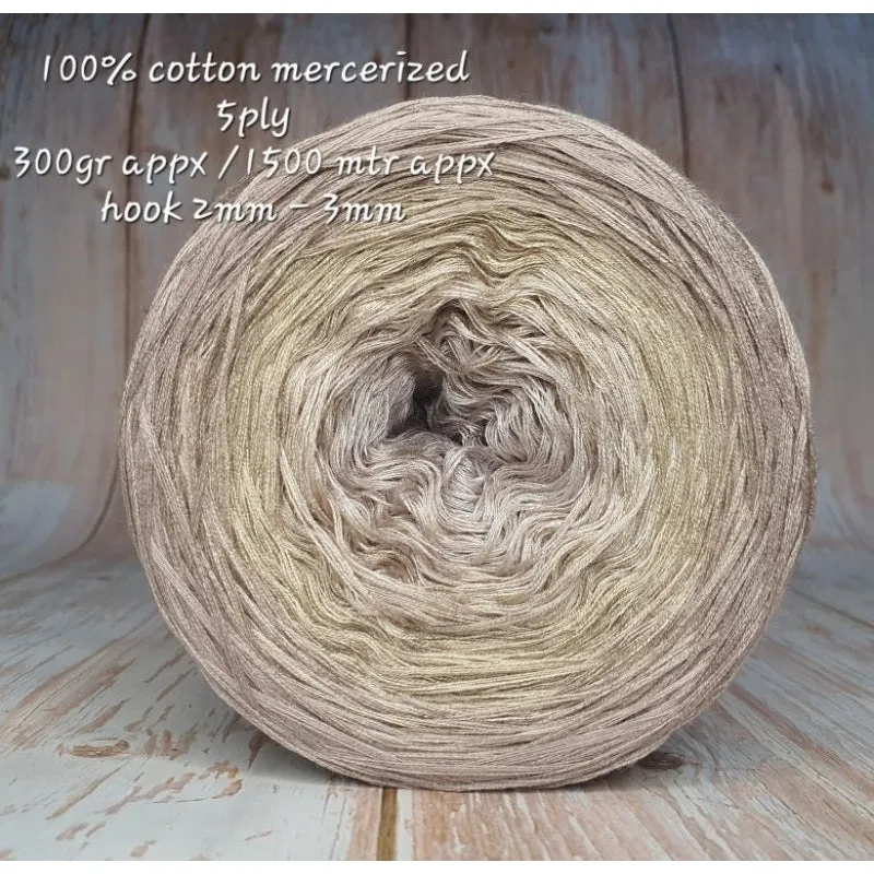 Cotton Mercerized Cake Gradient Yarn Ombre Crochet Knitting Thread