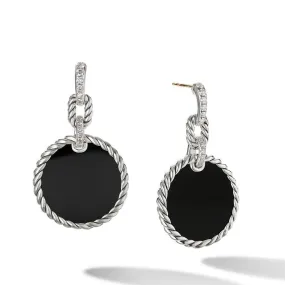 DY Elements Drop Earrings with Black Onyx and Pavé Diamonds