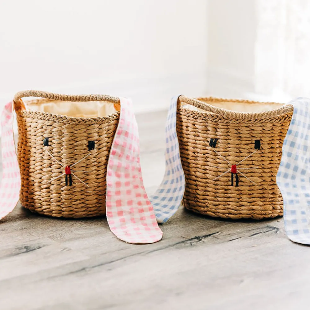 Easter Basket - Gingham Bunnies