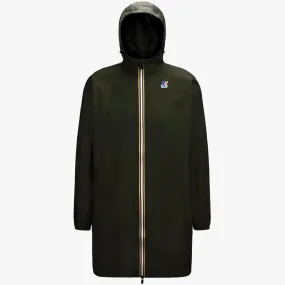 Eiffel Packable Unisex Long Rain Jacket (Green Blackish)