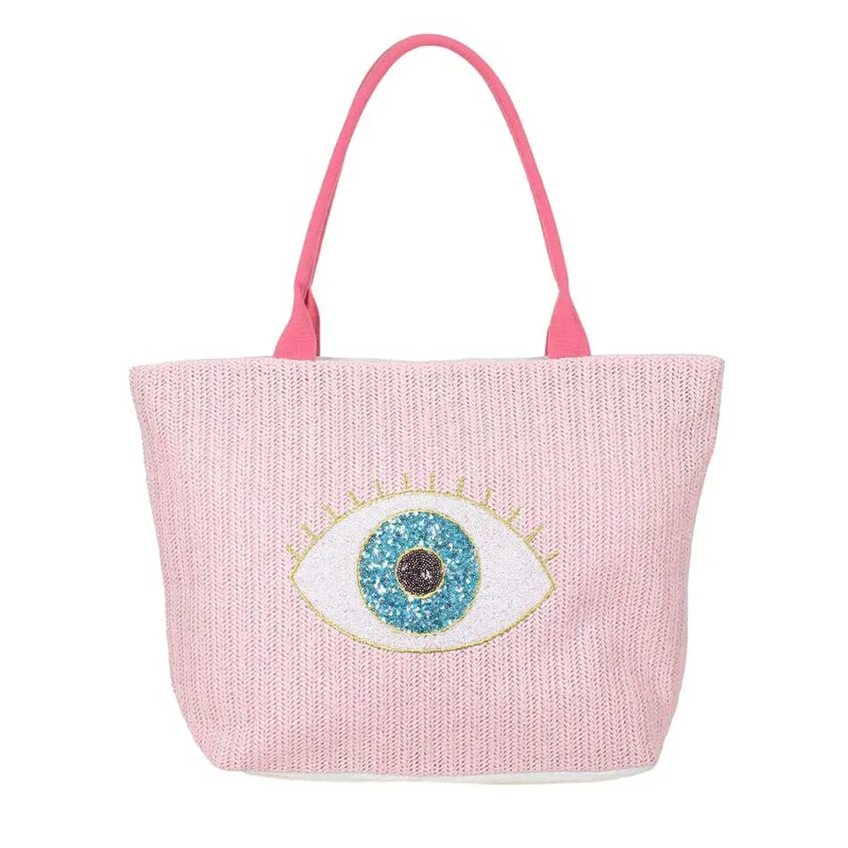 Evil Eye Sequins Tote Bag