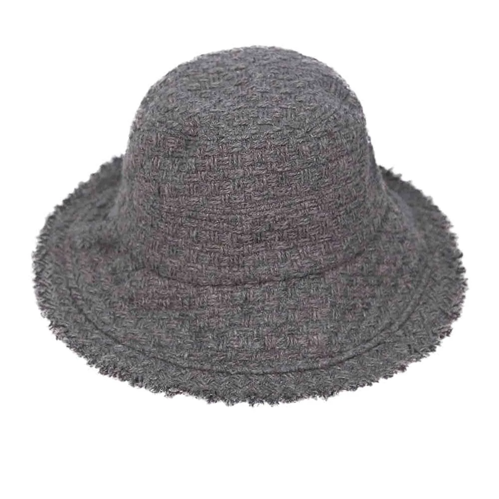 Frayed Edge Woven Bucket Hat