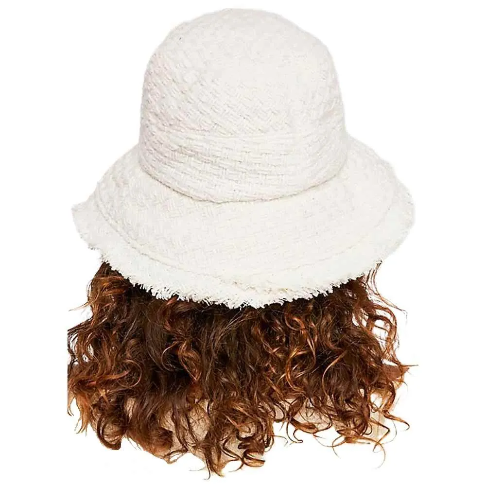 Frayed Edge Woven Bucket Hat