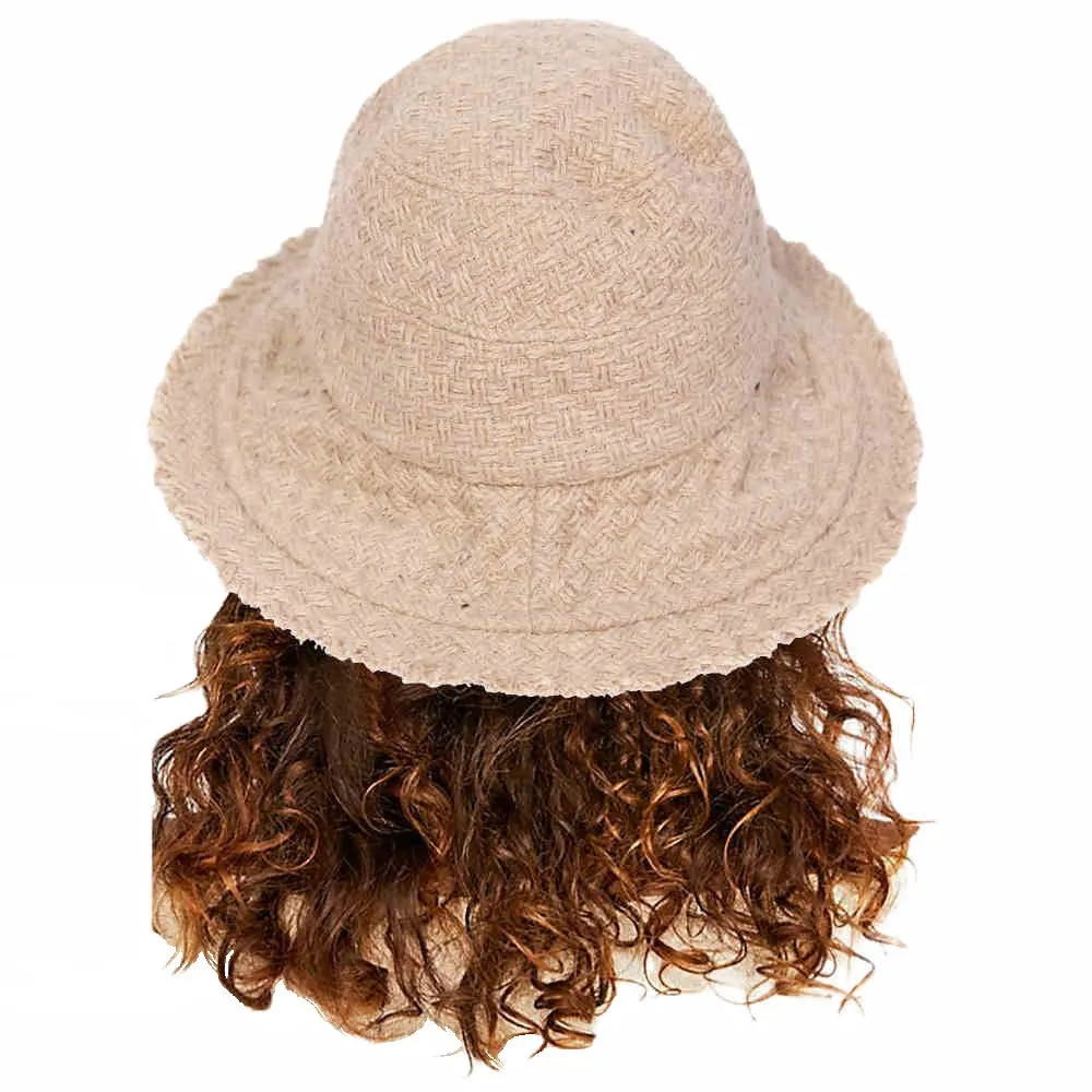 Frayed Edge Woven Bucket Hat