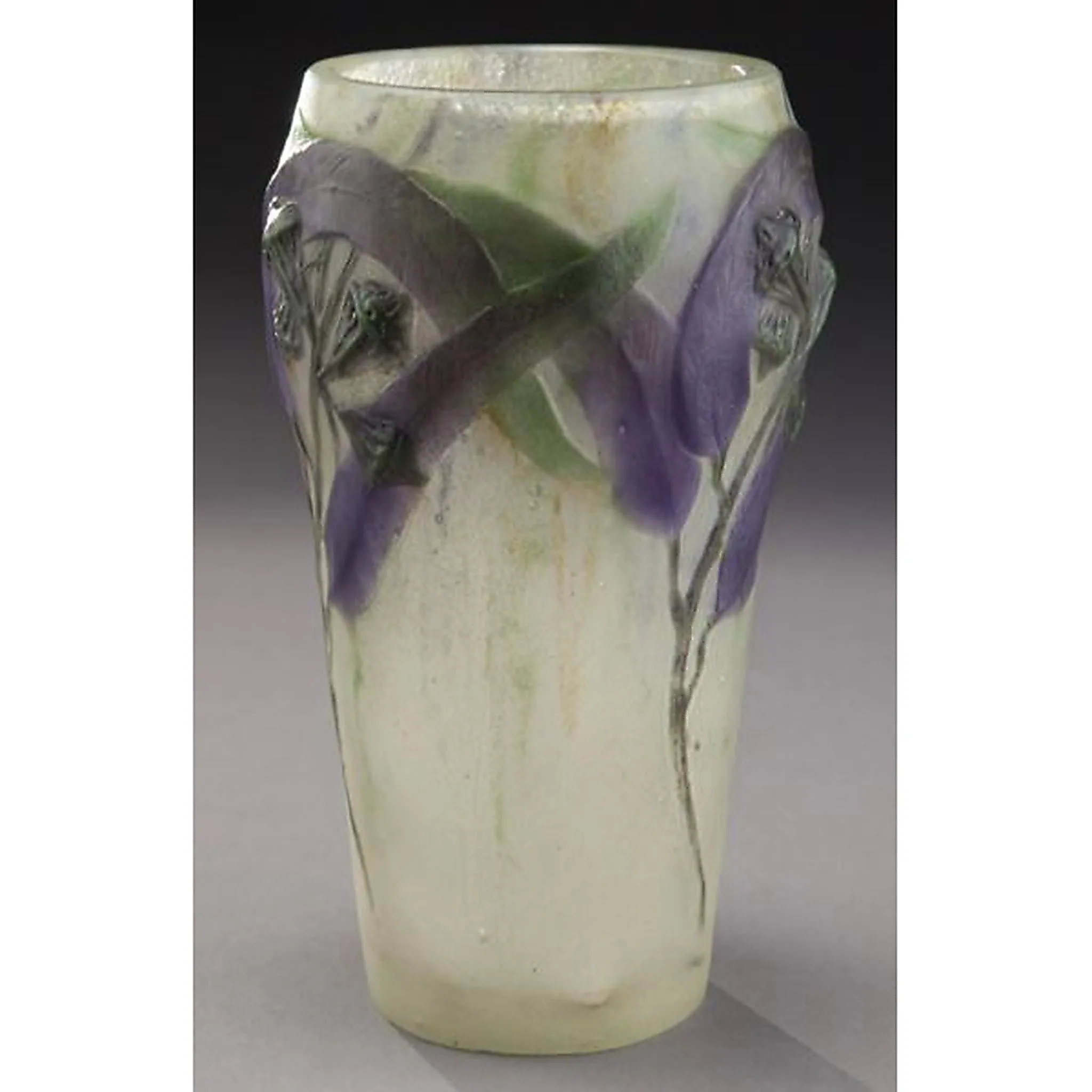 Gabriel Argy-Rousseau "Eucalyptus" Pate de Verre Glass Vase