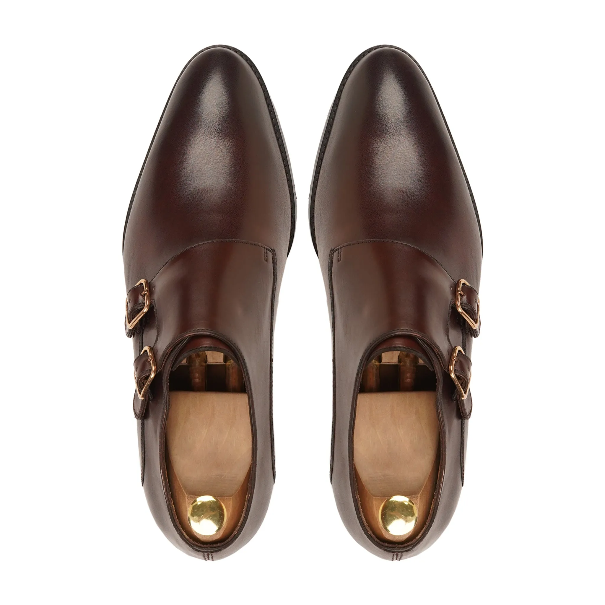 Garda - Men's Brown Calf Leather Double Monkstrap