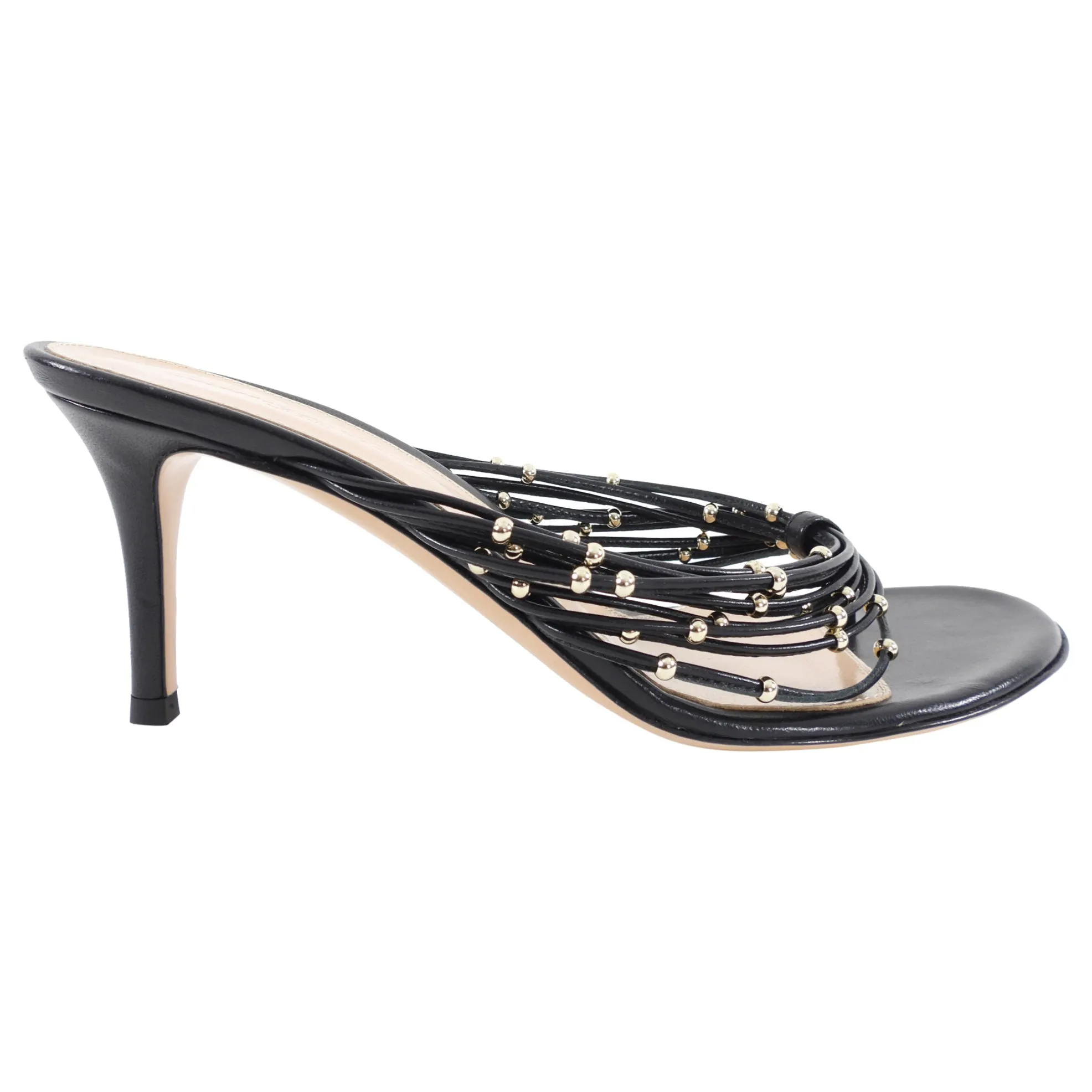 Gianvito Rossie Black Beaded Sandal - 37