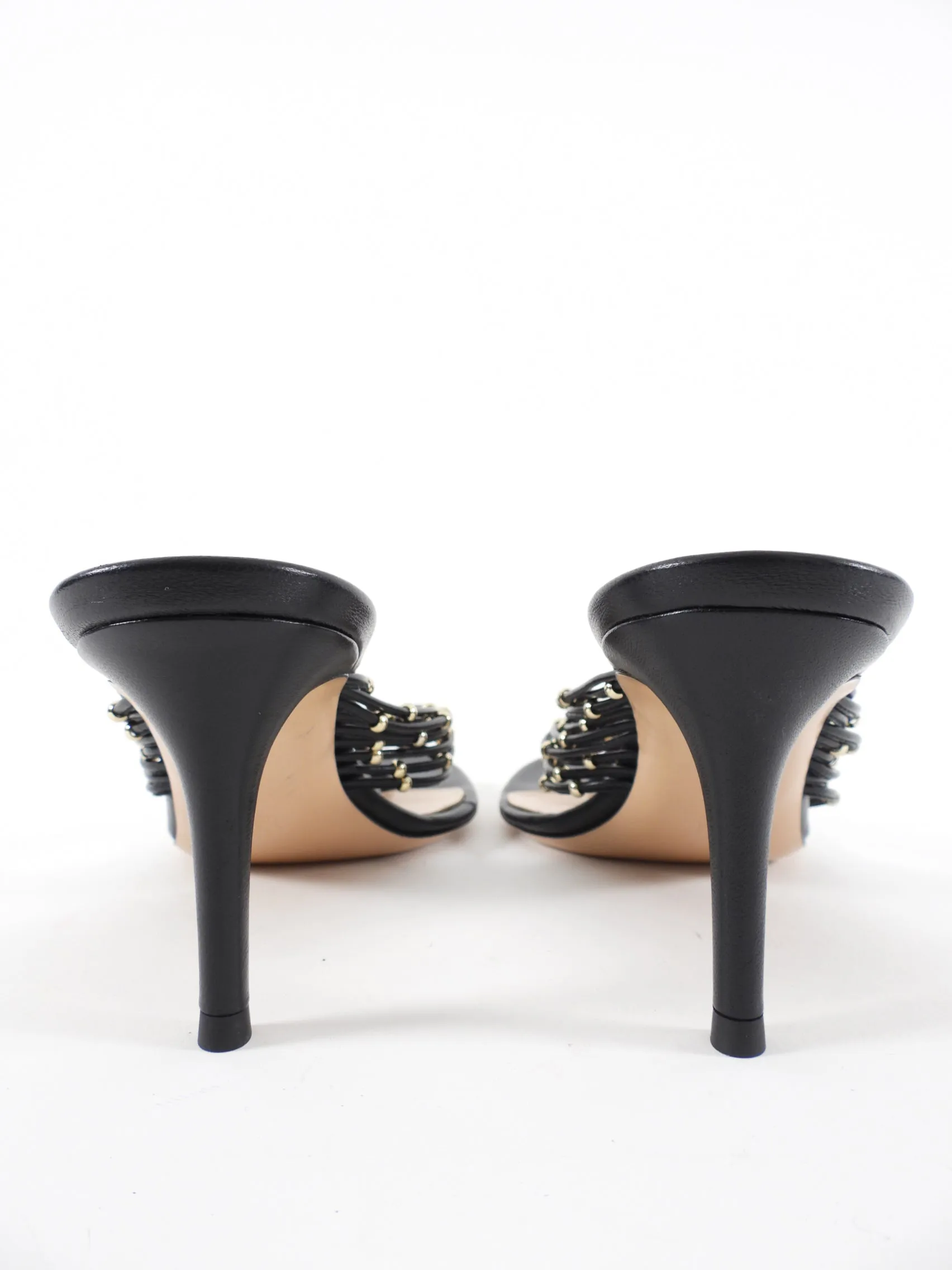 Gianvito Rossie Black Beaded Sandal - 37