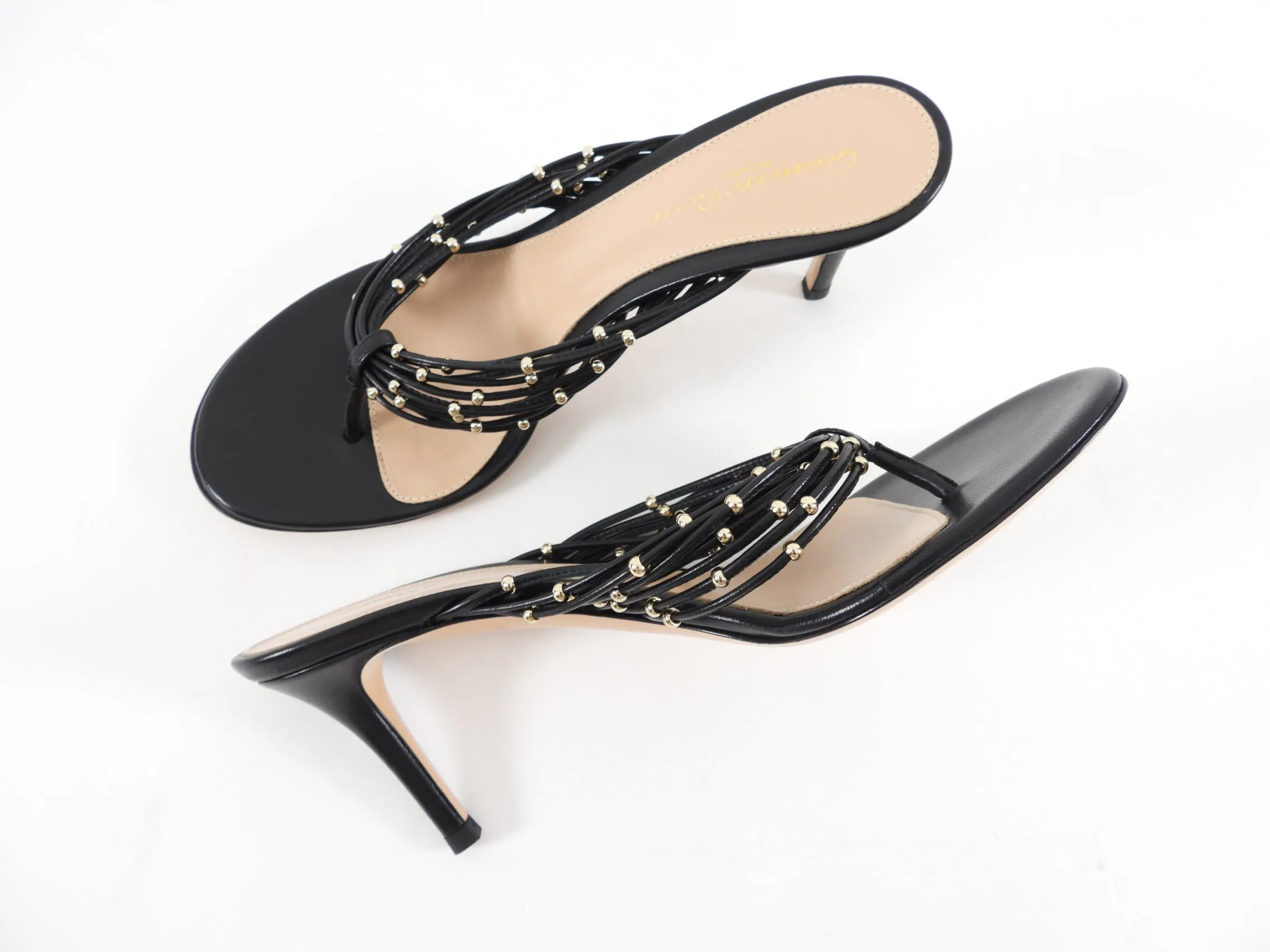 Gianvito Rossie Black Beaded Sandal - 37