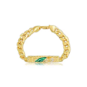 Gold Plated St. Jude Cuban Bracelet Bracelet