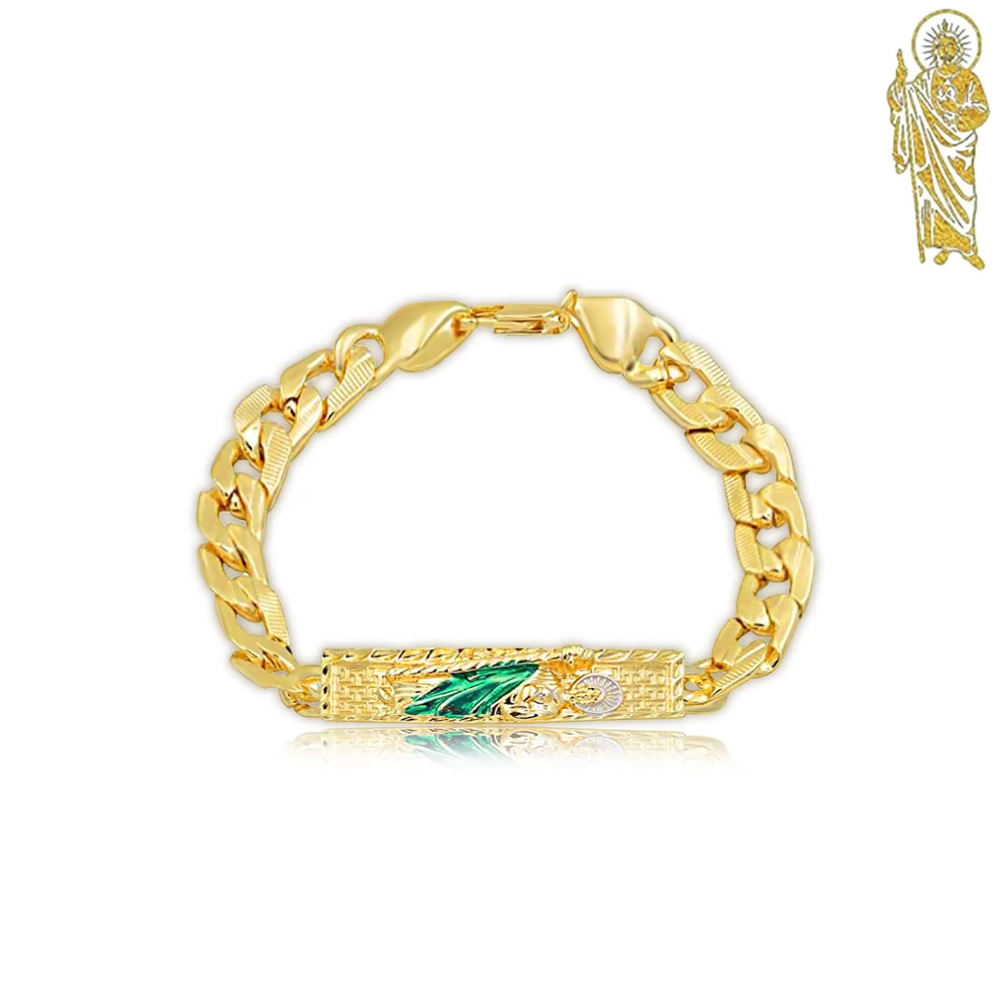 Gold Plated St. Jude Cuban Bracelet Bracelet