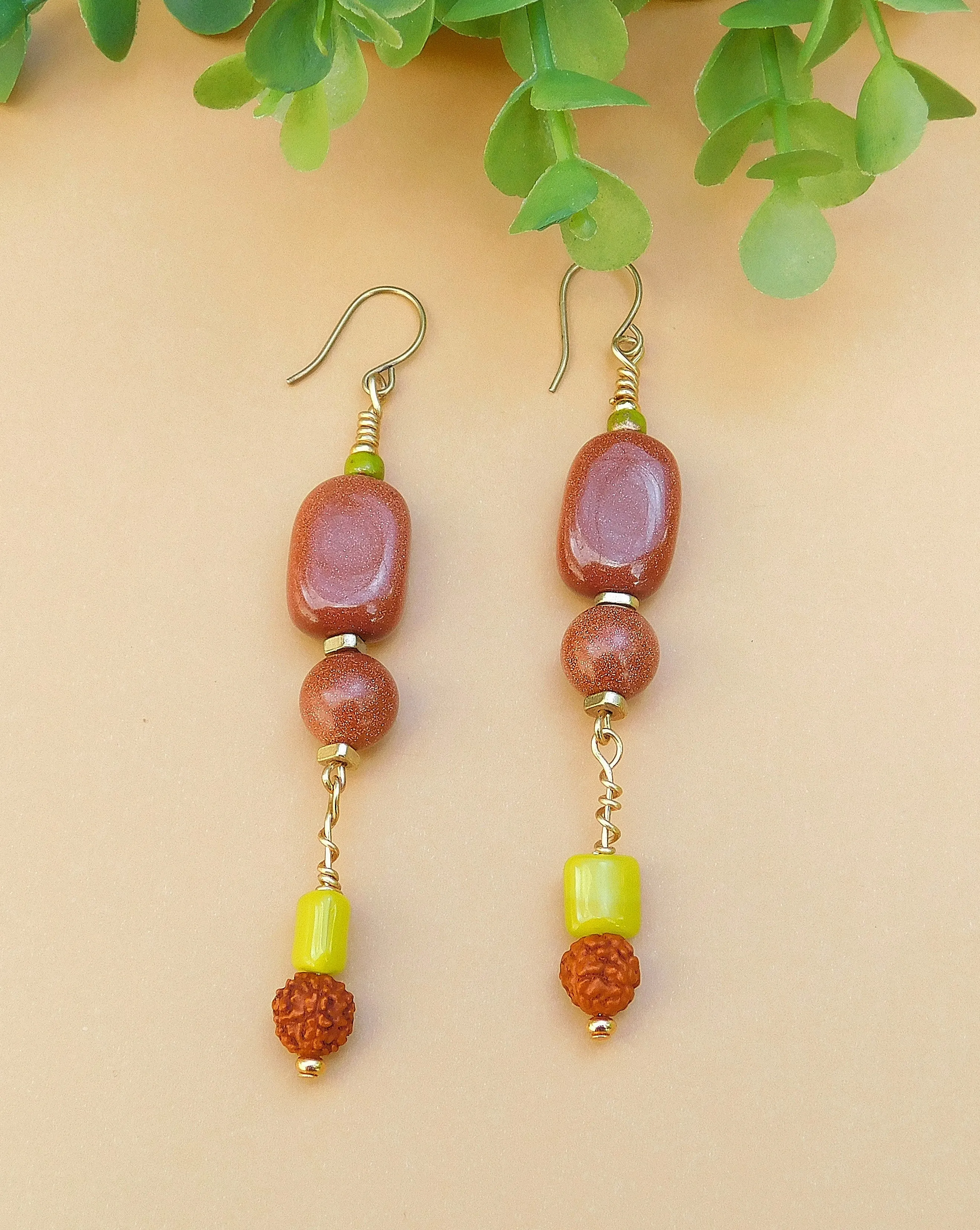 Gold Sandstone Earrings