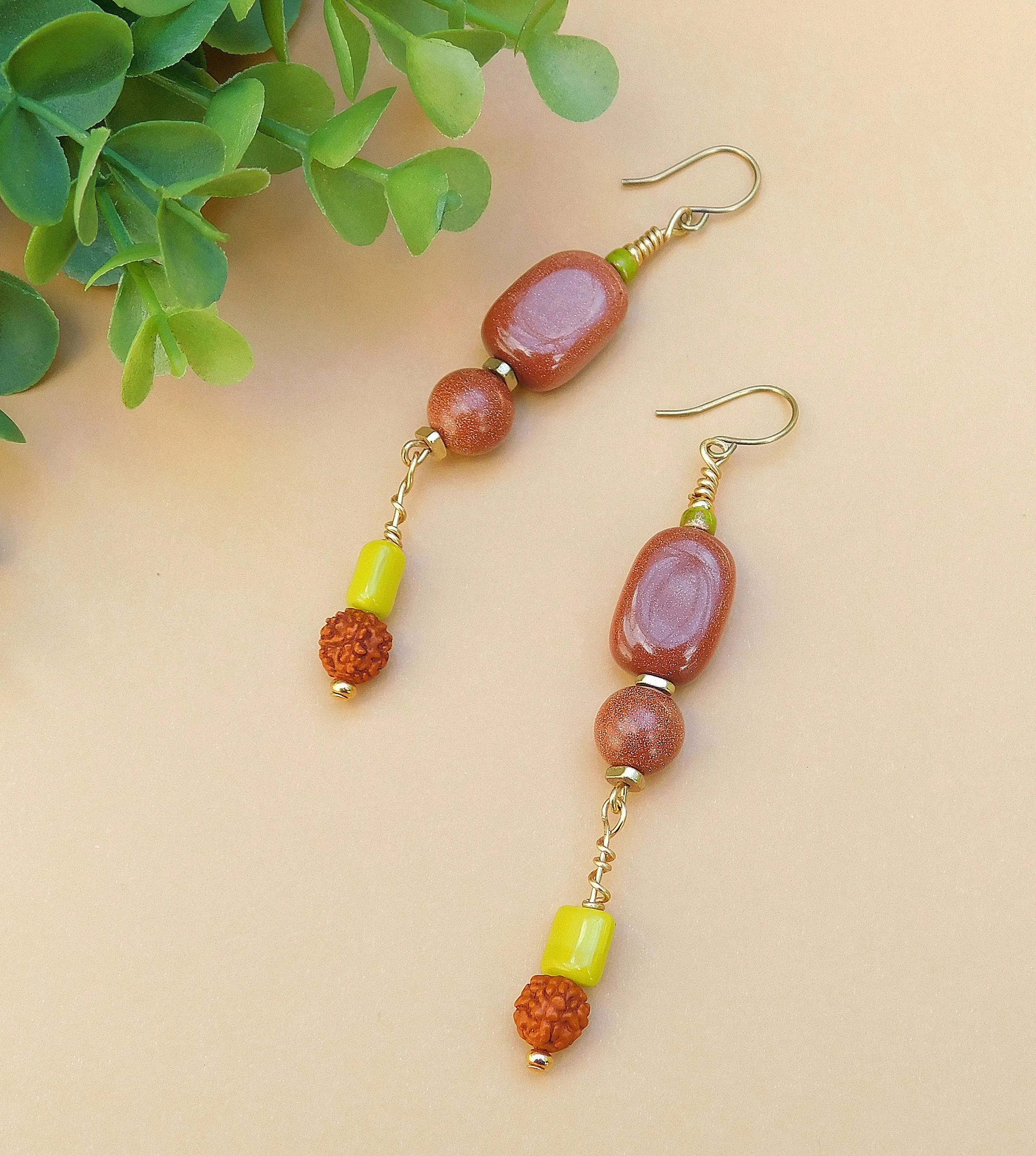 Gold Sandstone Earrings