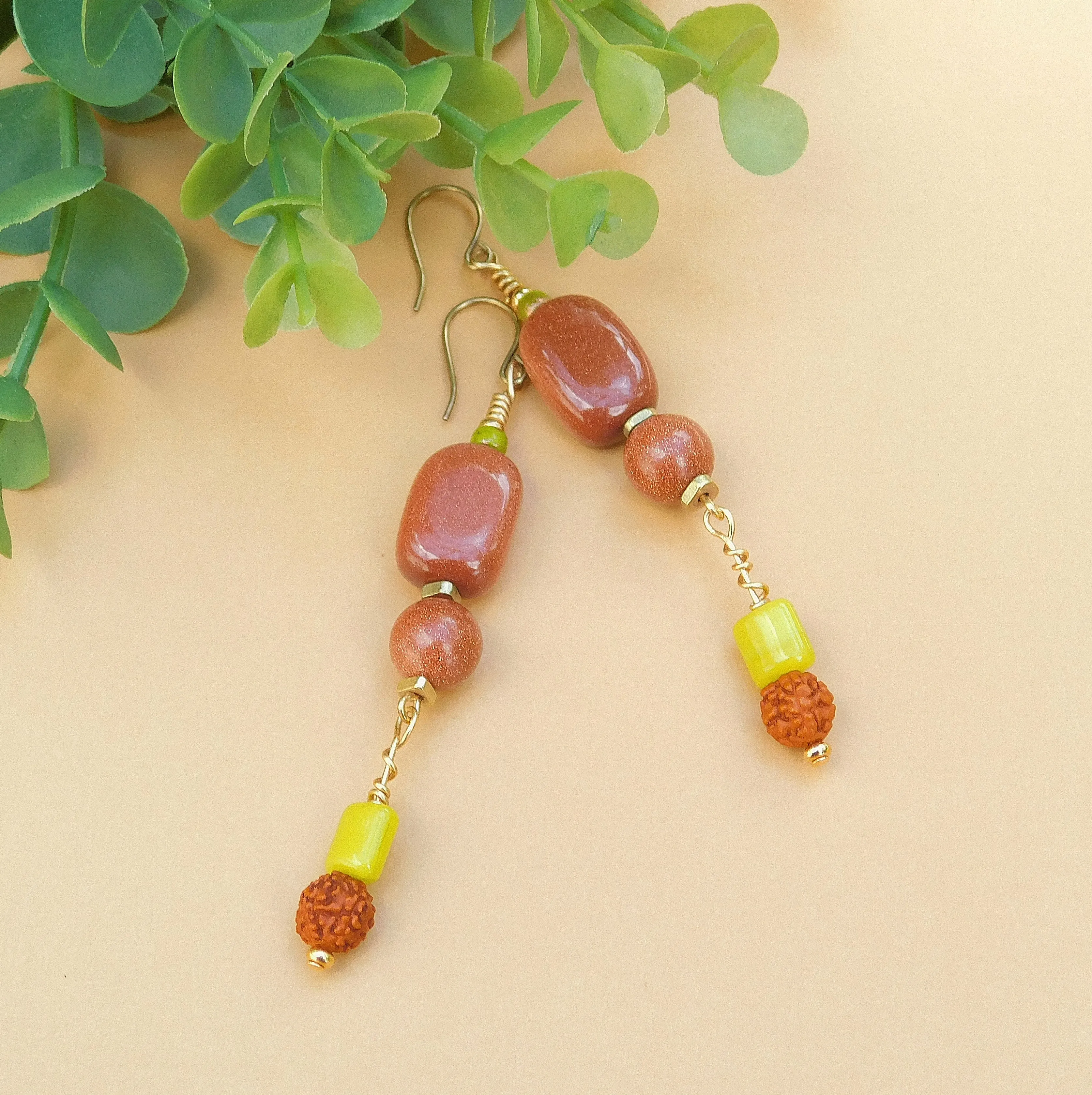 Gold Sandstone Earrings