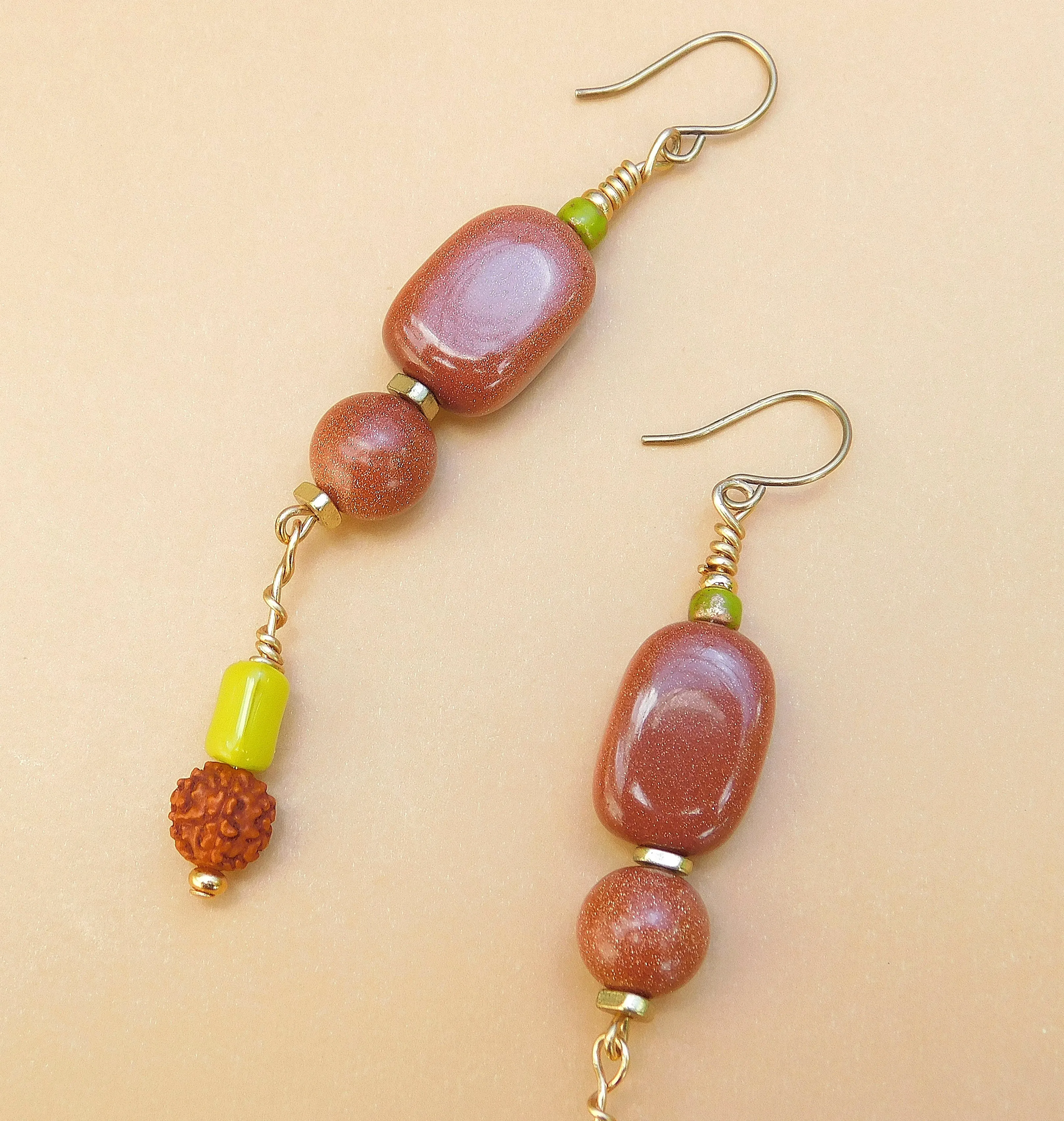 Gold Sandstone Earrings