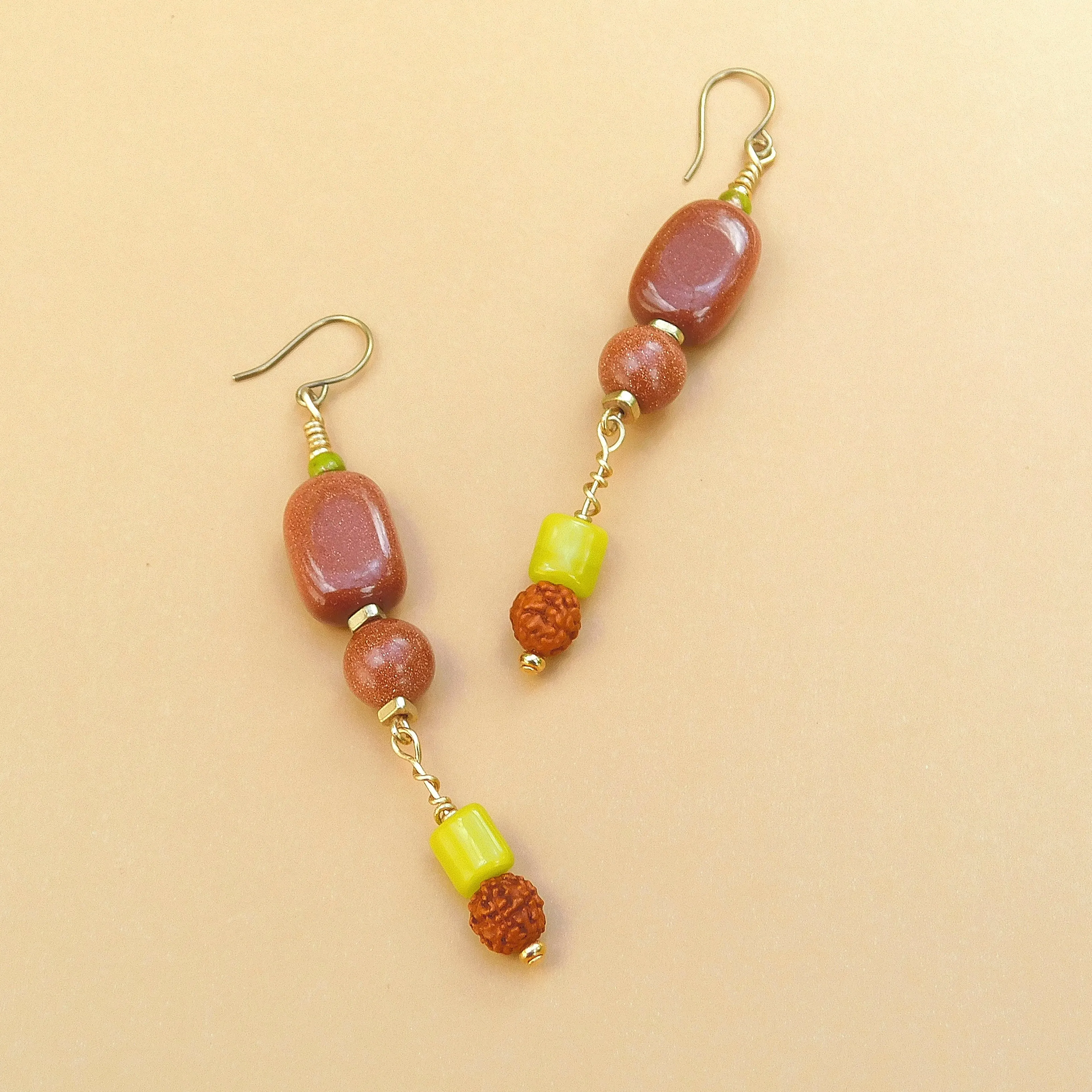 Gold Sandstone Earrings